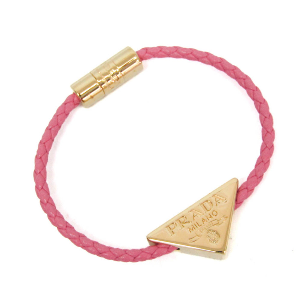 PRADA Pink Leather Bracelet
